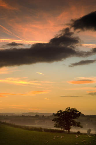 Sunset over Herefordshire